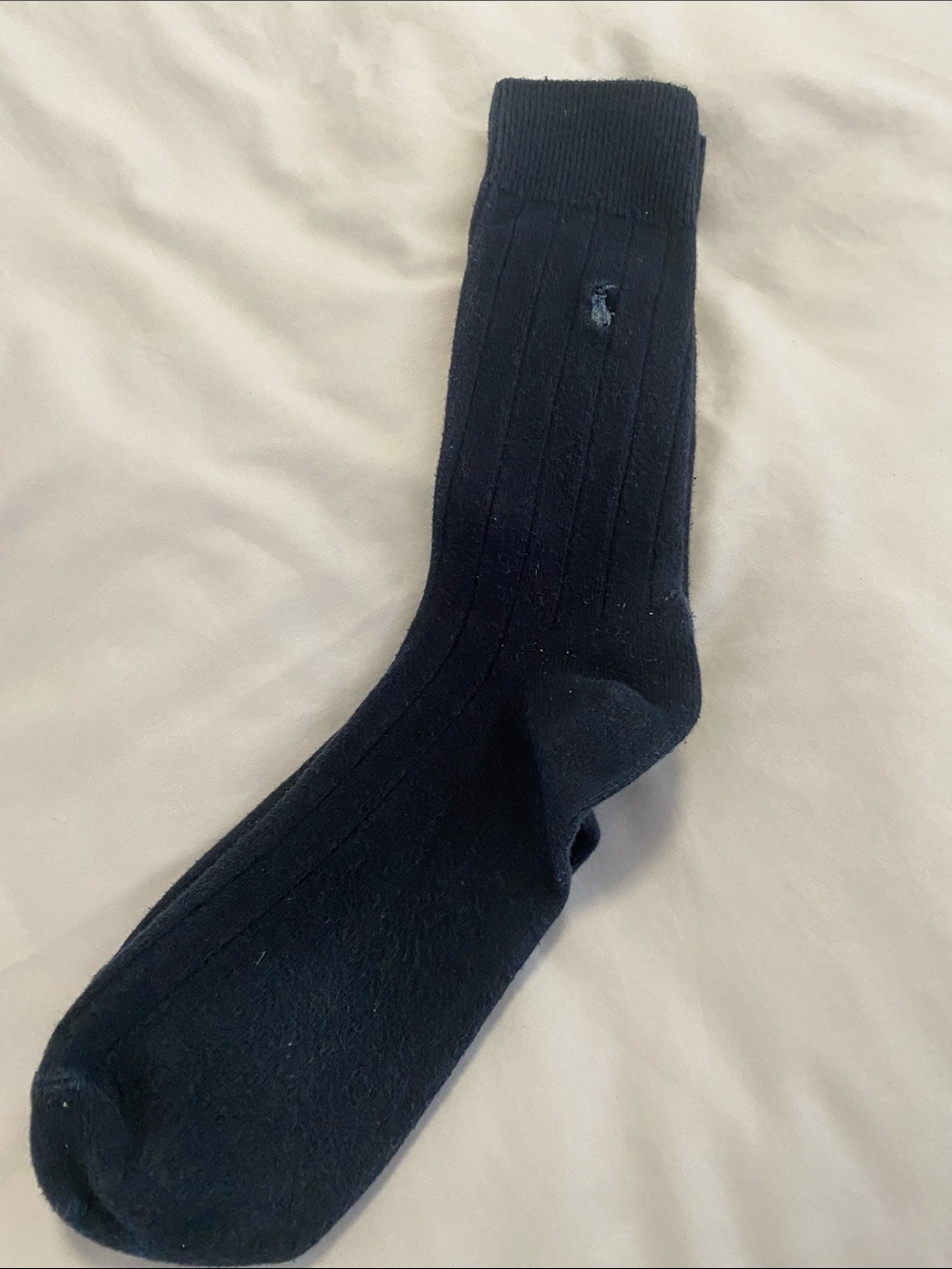 Classic Polo Ralph Lauren  Navy Ribbed Men's Dress Sock